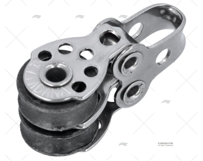 PULEGGIA DOPPIO FISSA 17mm INOX VIADANA