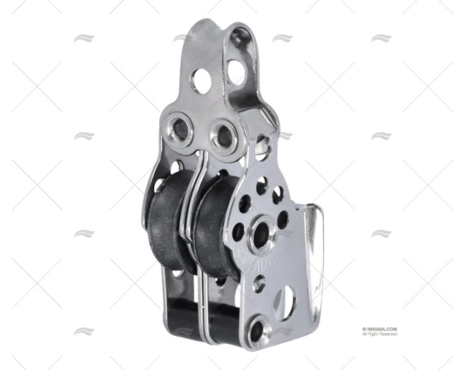 PULEGGIA DOPPIO CON ANELLO 17mm INOX VIADANA