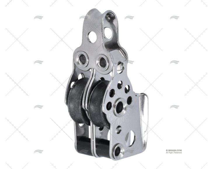 PULEGGIA DOPPIO CON ANELLO 17mm INOX VIADANA