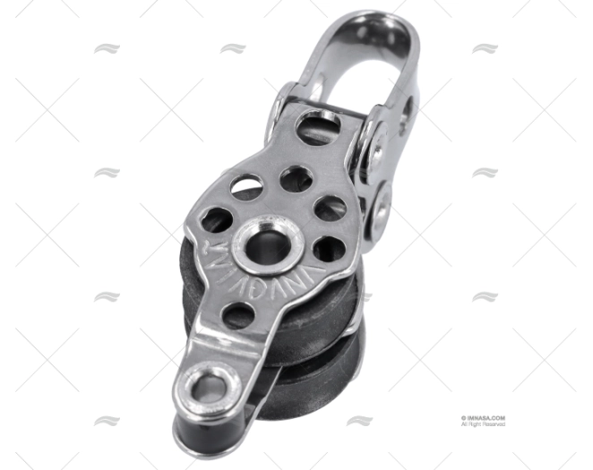 PULEGGIA DOPPIO C/FISSAGGIO 17mm INOX VIADANA