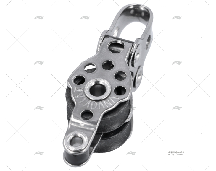 PULEGGIA DOPPIO C/FISSAGGIO 17mm INOX VIADANA