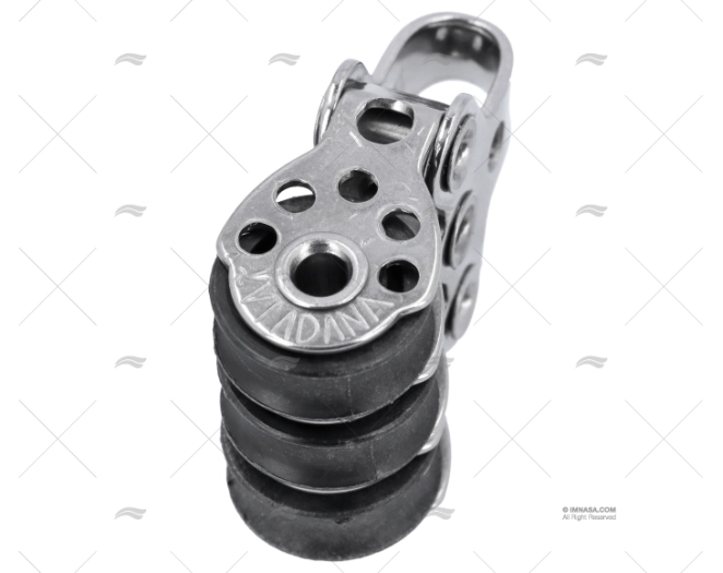 POLIA TRIPLA FIXA 17mm INOX VIADANA