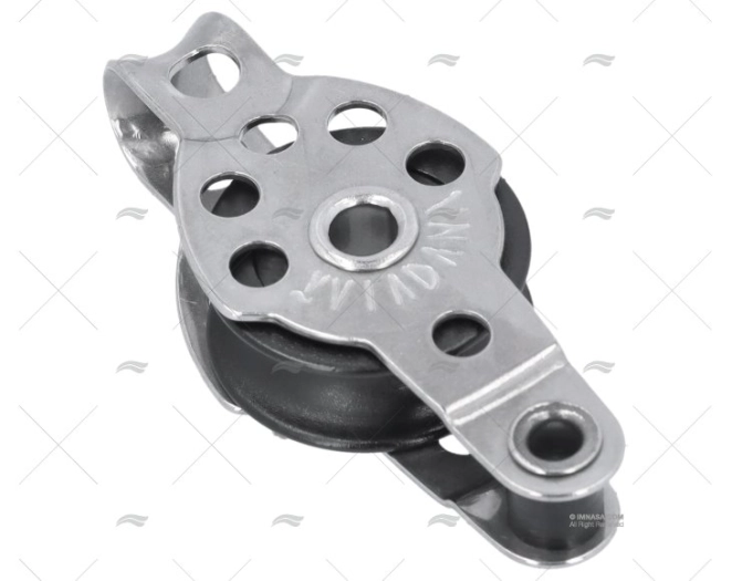 PULEGGIA SEMPLICE C/ATTACCO FISSO 25mm INOX VIADANA