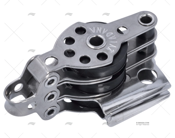 POLIA TRIPLA FIXA 25mm INOX VIADANA