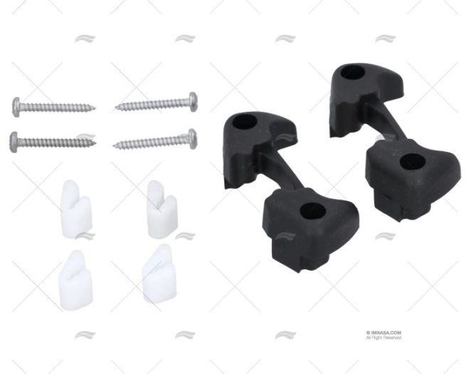 Kit DEFESAS Borracha TAMANHO 1 PRETO LEWMAR