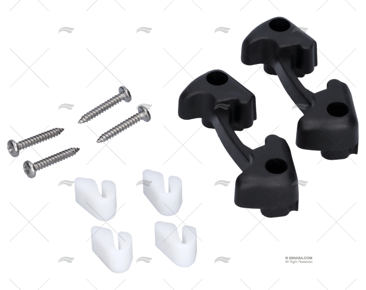 KIT DEFENSAS BORRACHA TAMANHO 2 PRETO LEWMAR