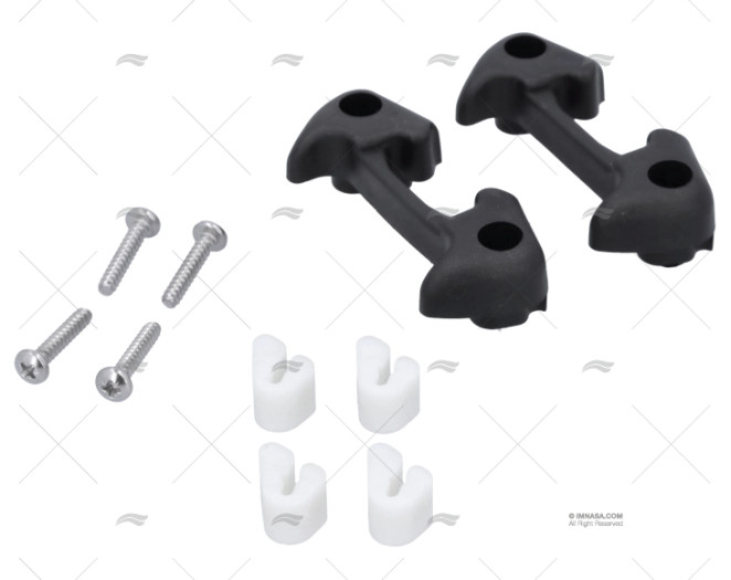 KIT DEFESAS BORRACHA PRETO LEWMAR