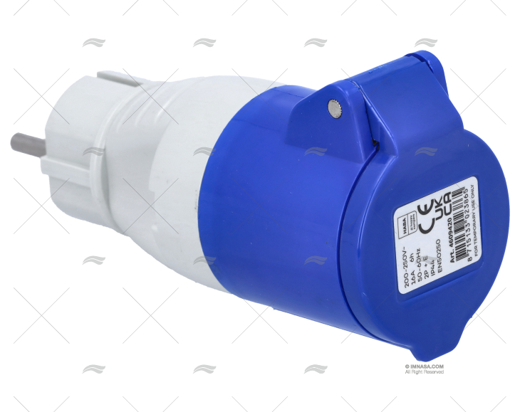 DEWIN Adattatore CEE 415V 16A 5 Pin 3P+N+E IP67 Accoppiamento