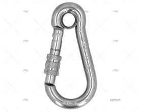 MOSQUETÃO COM OLHAL 100mm INOX ROSCA  KONG