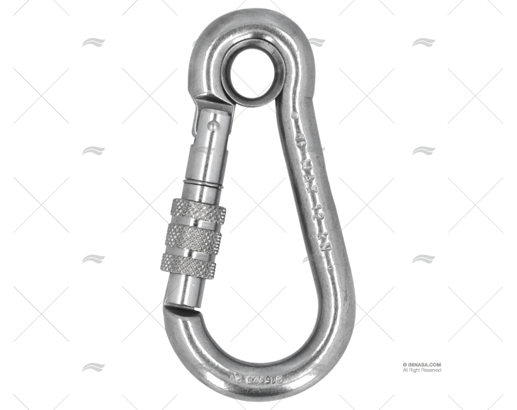 MOSQUETÃO COM OLHAL 100mm INOX ROSCA  KONG