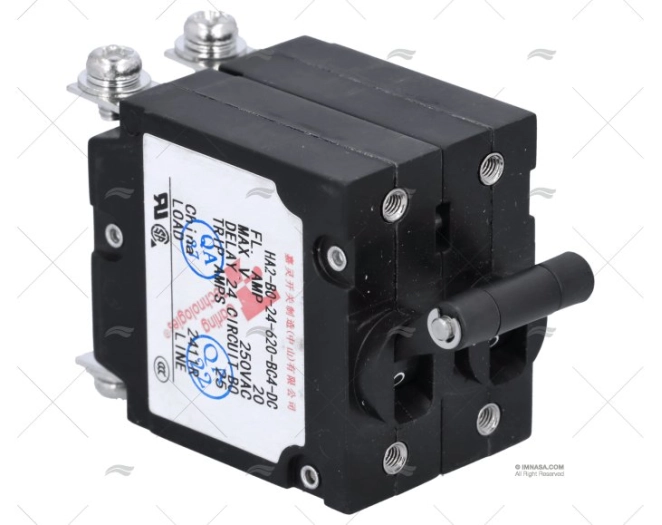 INTERRUTTORE MAGNETOTERMICO BIPOLARE 250VAC 50/60HZ  20A CARLINGSWITCH