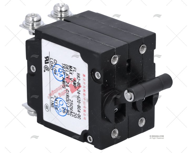 INTERRUTTORE MAGNETOTERMICO BIPOLARE 250VAC 50/60HZ  20A CARLINGSWITCH