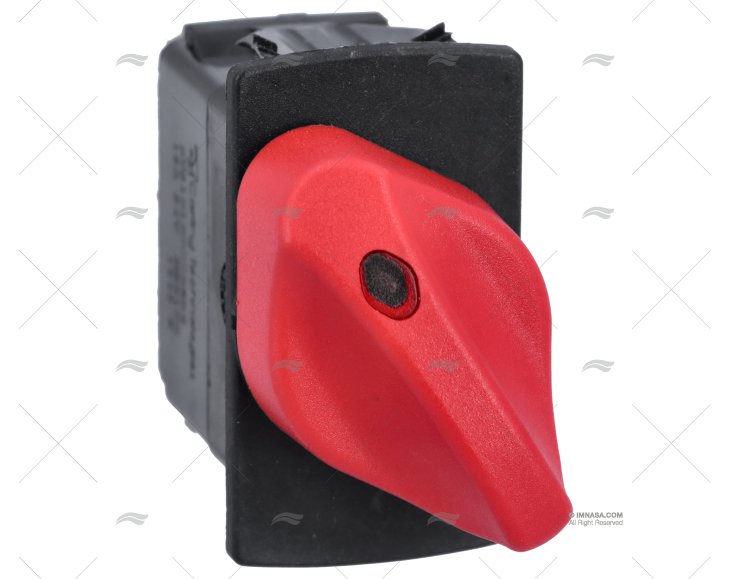 Int. ON/OFF ROTANTE ROSSO 1 Led 24V CARLINGSWITCH
