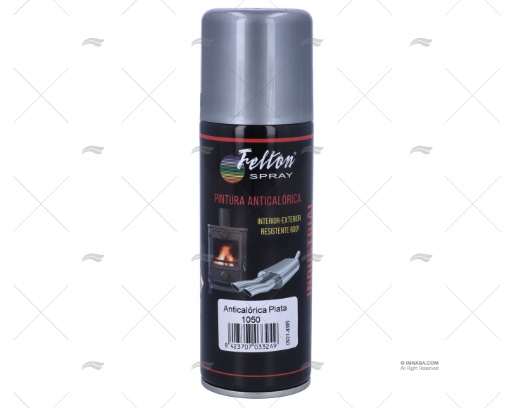 SPRAY PINTURA 300º PRATA 200 ml.