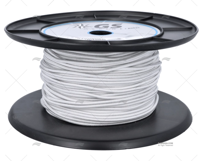 WHITE SHOCK CORD 4mm 100M