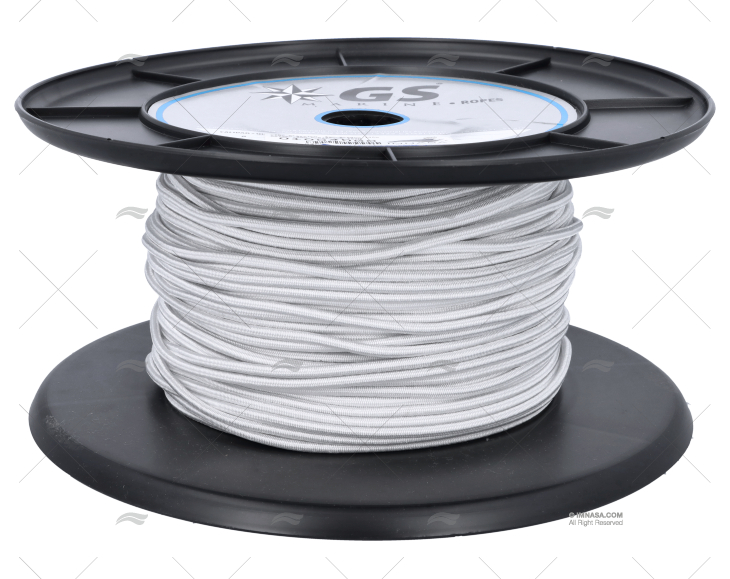 WHITE SHOCK CORD 4mm 100M