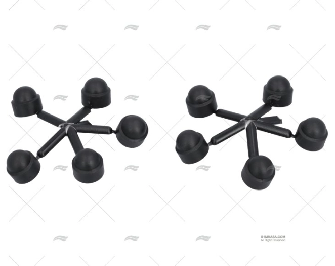 TAMPÃO TAMPA PARAFUSO M8 PRETO (PACK-10)