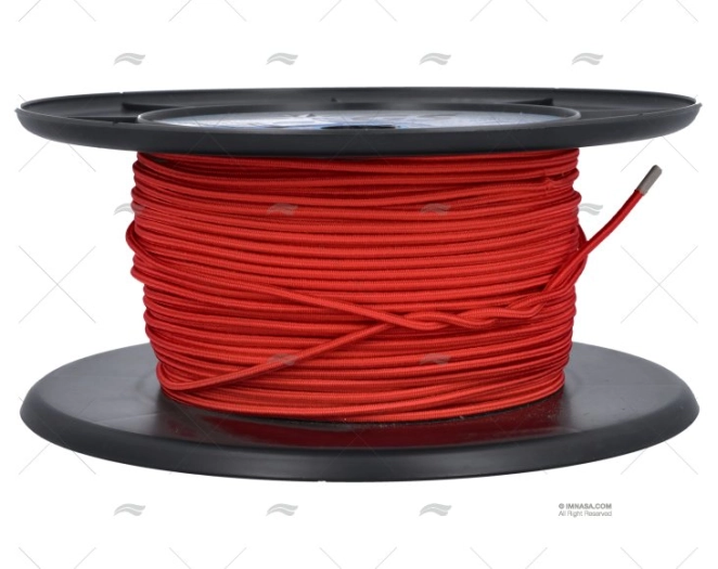 CIMA ELASTICO  4mm ROSSO   100m