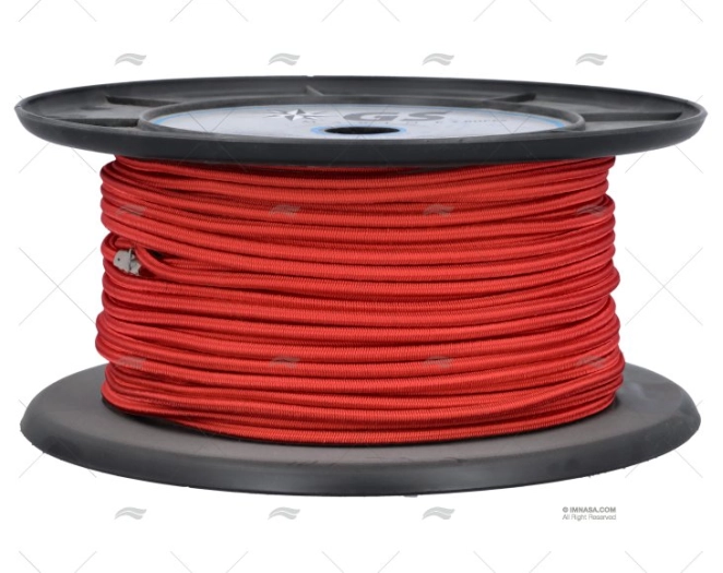 CIMA ELASTICO  5mm ROSSO   100m