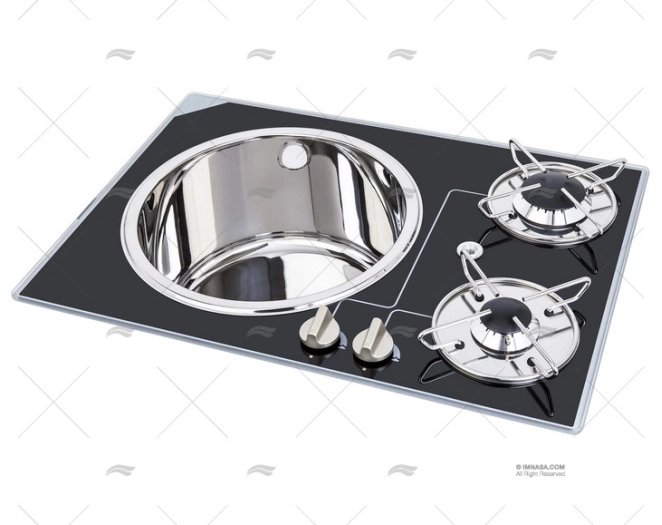 GAS HOB UNIT 2 BURNERS 600x420mm GAS HOB UNIT 2 BURNERS 600x420mm