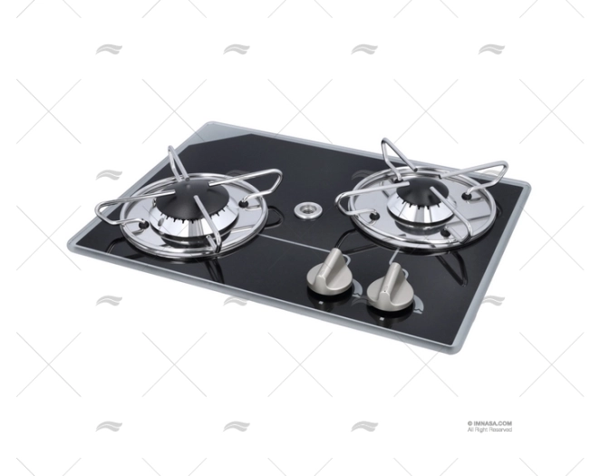 GAS HOB UNIT 2 BURNERS 380x280mm