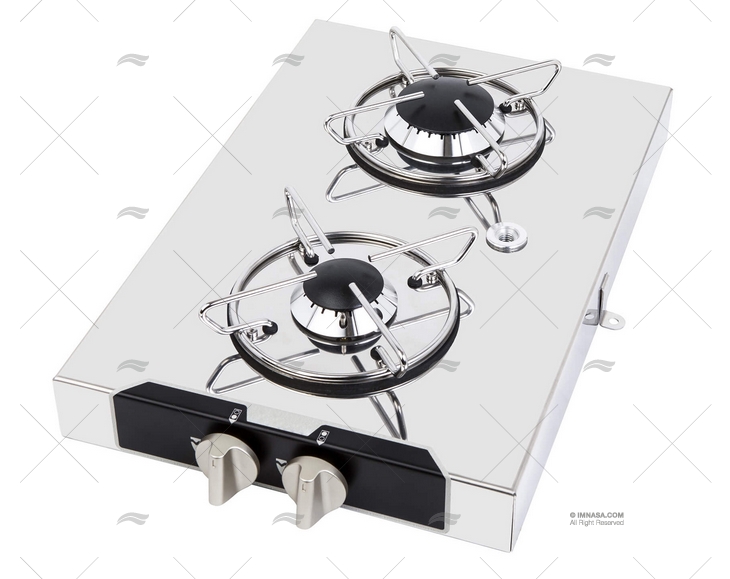 RECHAUD GAZ  2 UD  440x290mm "HOOTTY"