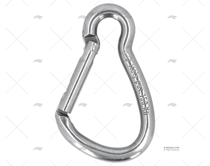 MOSQUETÃO SEM OLHAL 52mm INOX ARNÊS KONG