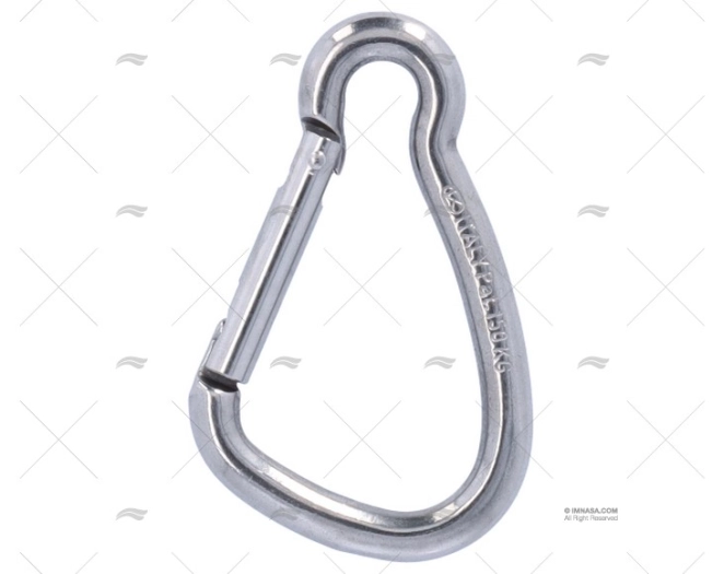MOSQUETÃO SEM OLHAL 65mm INOX ARNÊS KONG