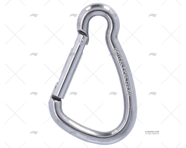 MOSQUETÃO SEM OLHAL 65mm INOX ARNÊS KONG