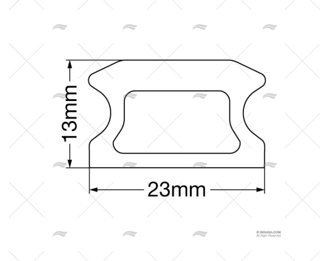 RAIL CON ESPACIOS VARIABLE T/1 2m LEWMAR