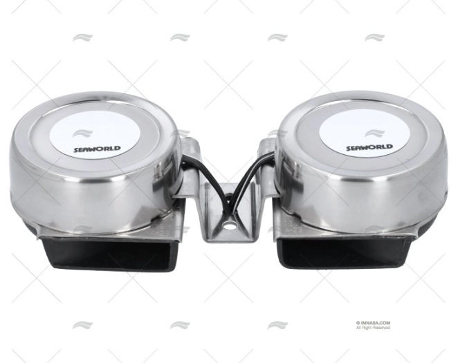 BOCCOLA 12V INOX 102X222mm 109dB DOPPIO