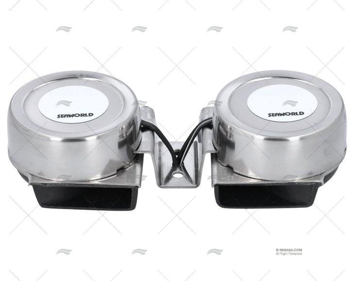 BOCCOLA 12V INOX 102X222mm 109dB DOPPIO