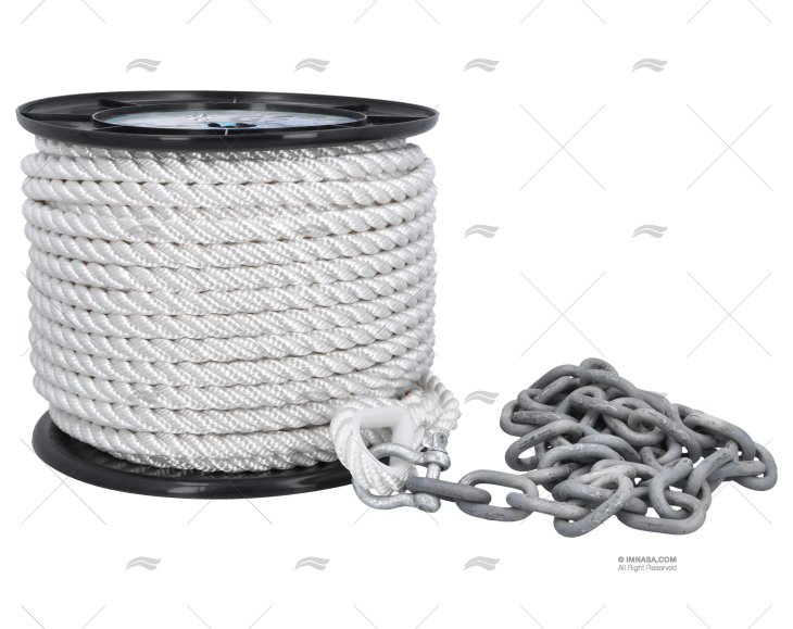ROPE & CHAIN KIT + SHACKLE 50m/12mm