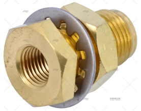 BRASS FITTING RACCORD BULKHEAD 1/4"NPT