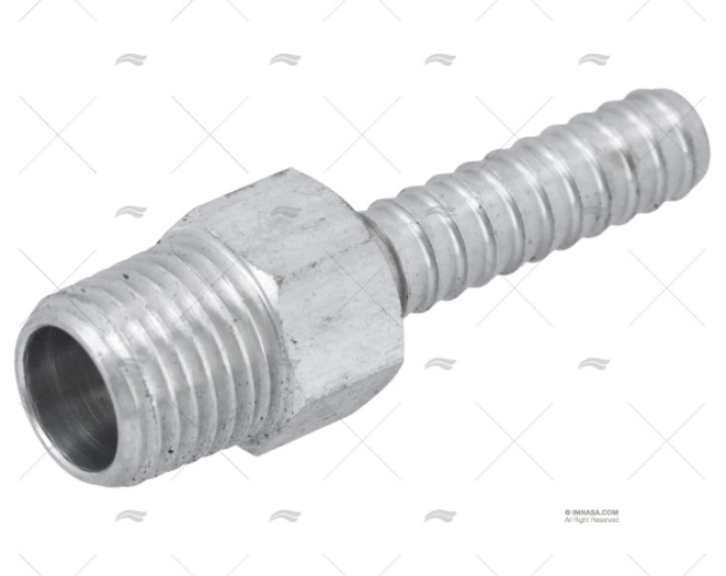 CONNETTORE ALLUMINIO  TUBO 1/4"-1/4"NPT
