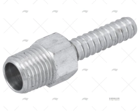 CONNETTORE ALLUMINIO  TUBO 1/4"-1/4"NPT