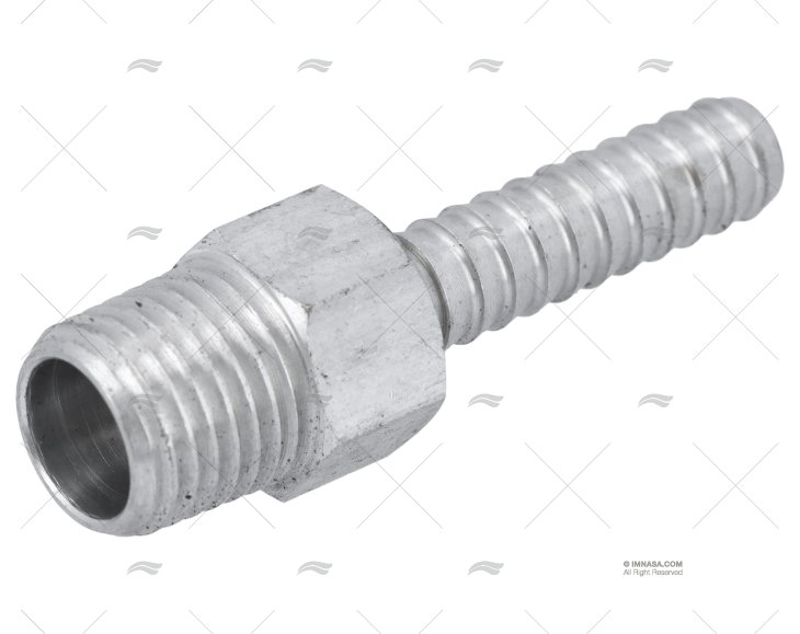 CONNETTORE ALLUMINIO  TUBO 1/4"-1/4"NPT