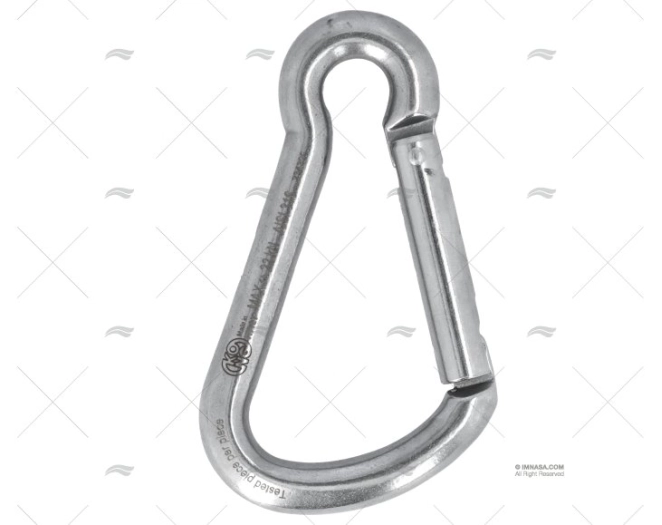 MOSCHETTONE SENZA OCCHIELLO 100 INOX IMBRACATURA KONG