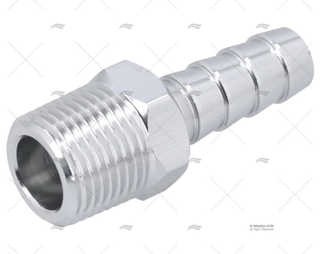 CONECTOR ALUMÍNIO  TUBO 10mm - ROSCA 3/8