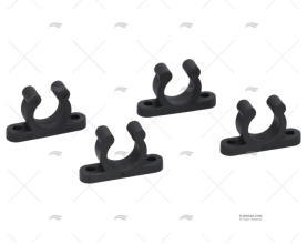 SUPPORTO TUBO 15mm NERO
