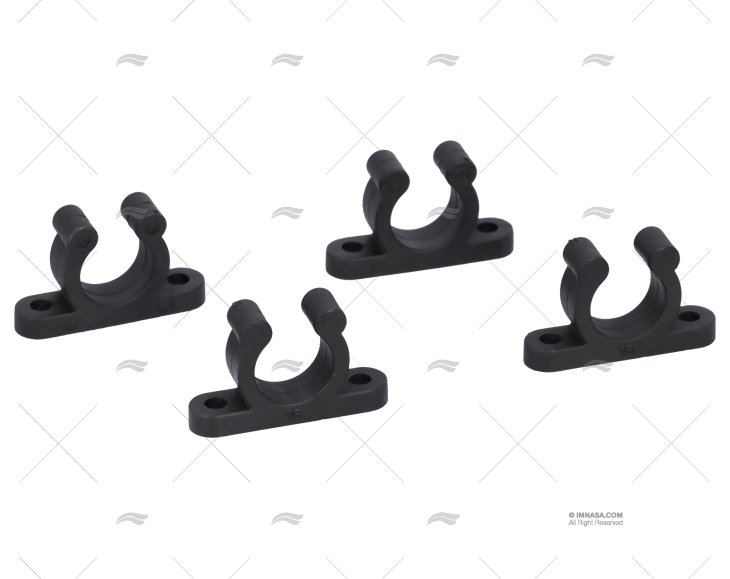 SUPPORTO TUBO 15mm NERO