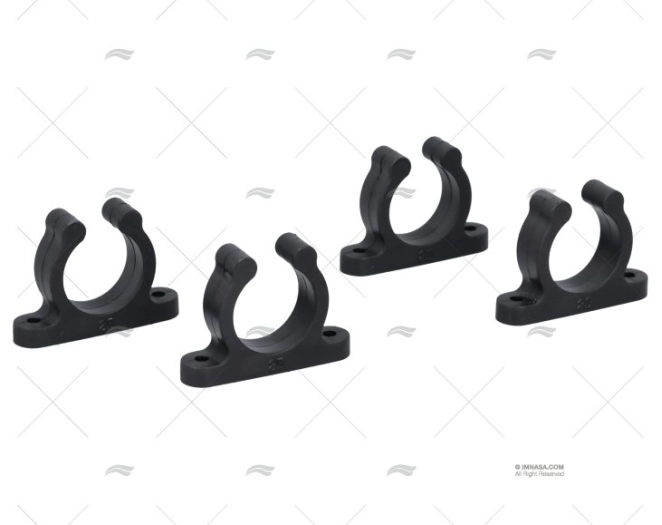SUPPORTO TUBO 25mm NERO