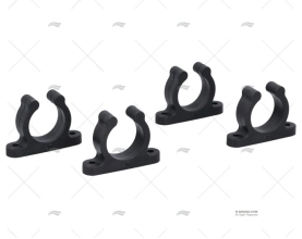 SUPPORTO TUBO 25mm NERO