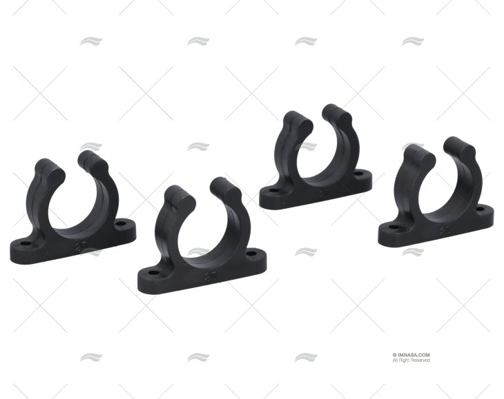 SUPPORTO TUBO 25mm NERO