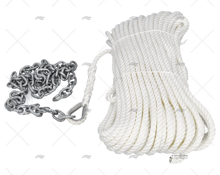 ROPE & CHAIN KIT + SHACKLE 50m/10mm