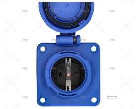 SCHUCO OUTLEED FEMALE 75x75mm BLUE IP68