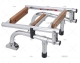 ECHELLE PLIABLE INOX 3 MARCHES TEAK