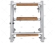 FOLDABLE LADDER INOX LADDER 3 STEPS TEAK