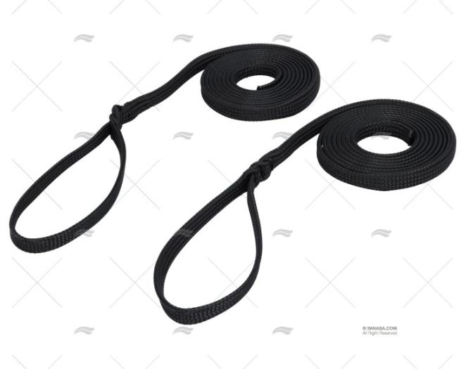 CIMA PER PARABORDO NERO  08mm 2m PIATTO LIROS