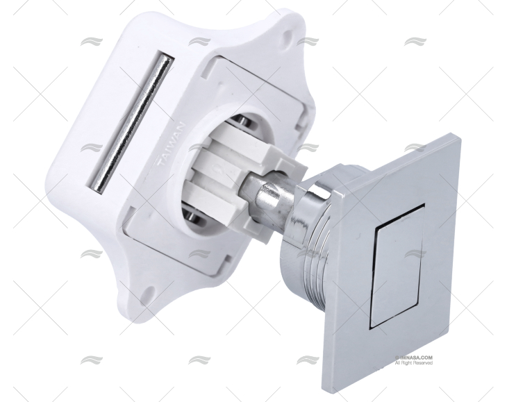 FECHADURA PULSANTE PLAST.CROMADO RECTANG